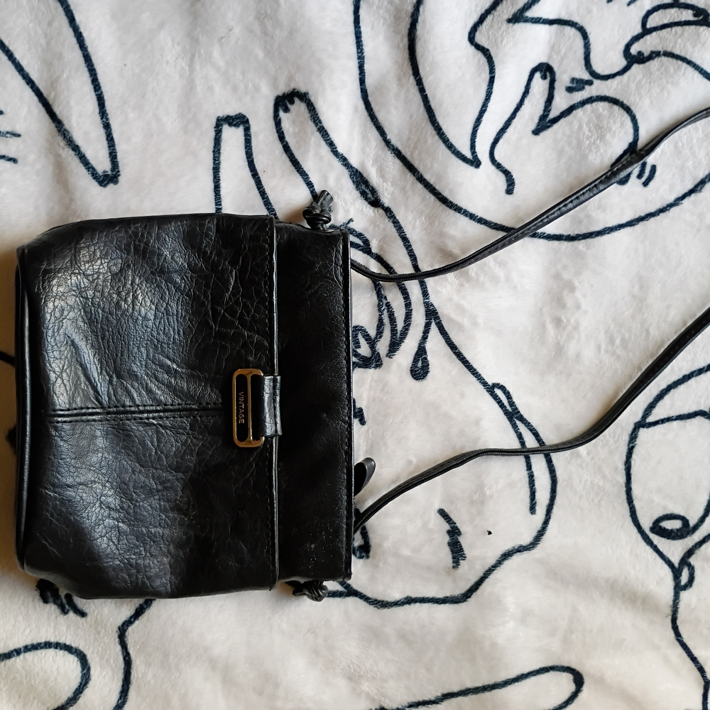 Vintage Black Crossbody Bag